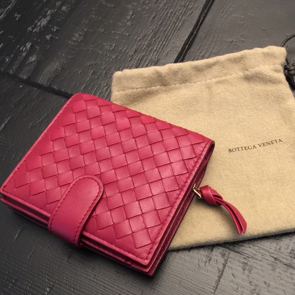 AUTH BOTTEGA VENETA Leather Intrecciato Wallet