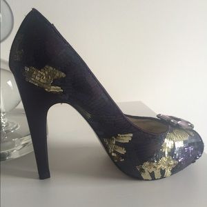 Nina Sequined/Jeweled Pumps