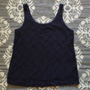 Navy lace tank top