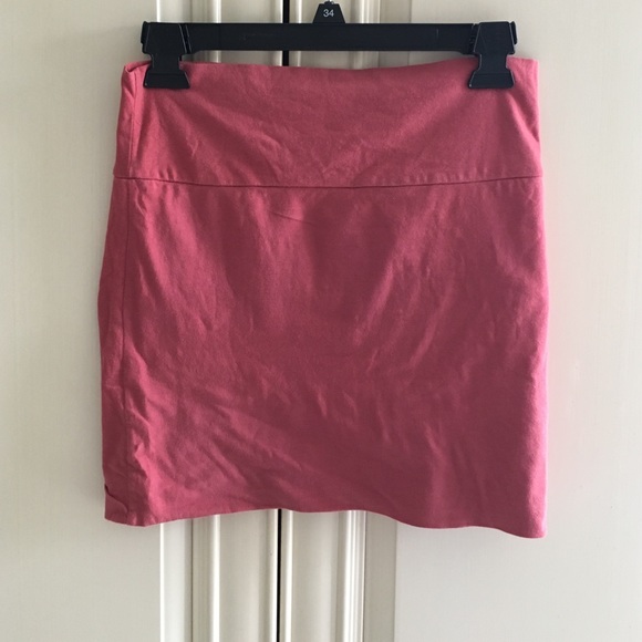 Hot pink mini skirt