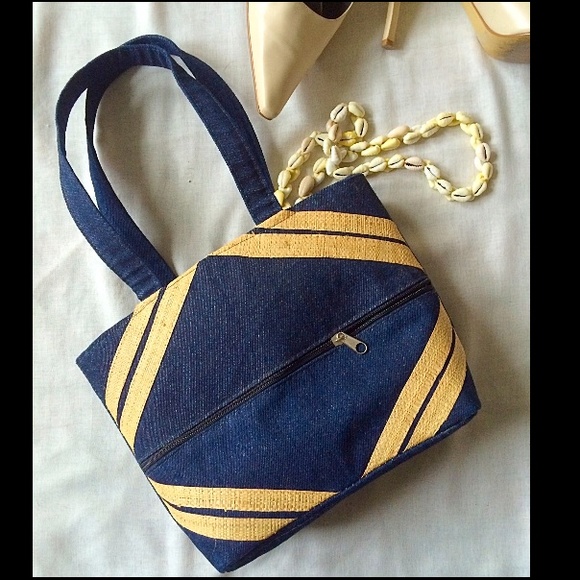 Denim handbag