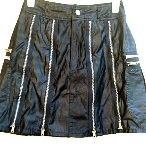 Vintage Dresses & Skirts - Vtg. Goth Punk 90s Zipper Skirt