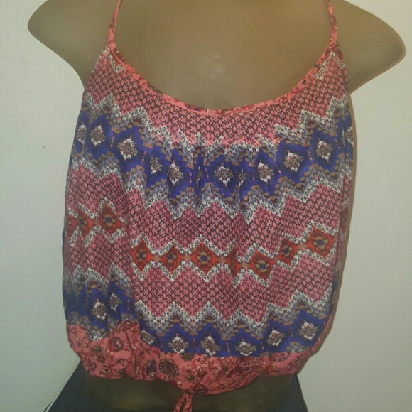 Boho chic multi colored tank