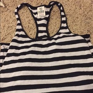 Pink striped tanks top