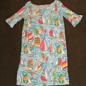 Lilly Pulitzer cotton sailboat dress.