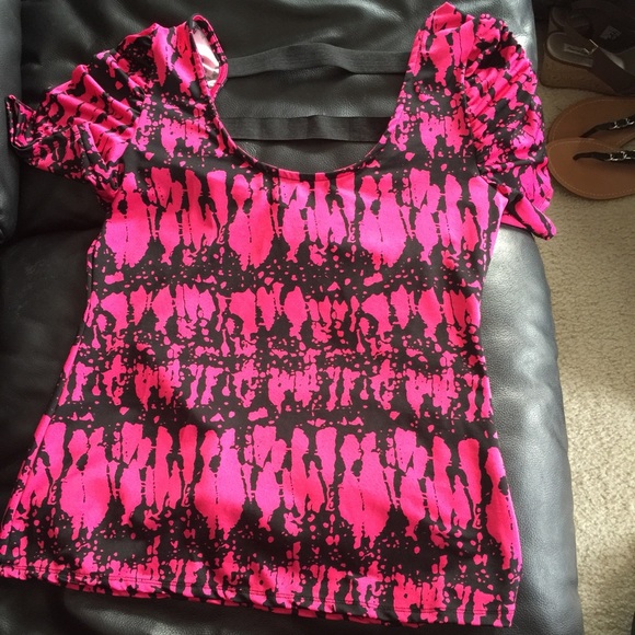Pink patterned shirt