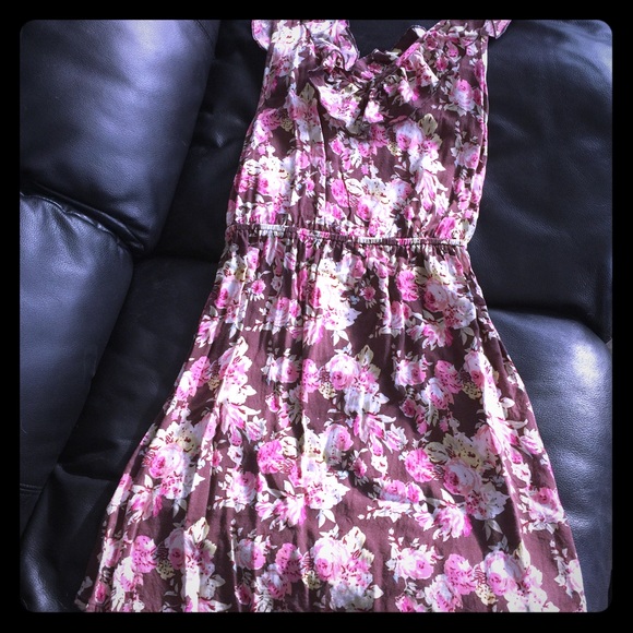 Brown flower dress