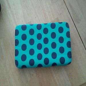 Hard case wallet and teal scarf (bundle)