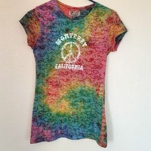 Monterey California burn out tie dye t-shirt
