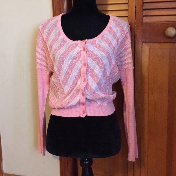 Free people crop button down sweater