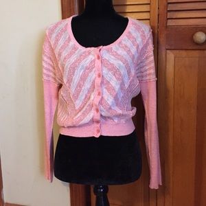 Free people crop button down sweater