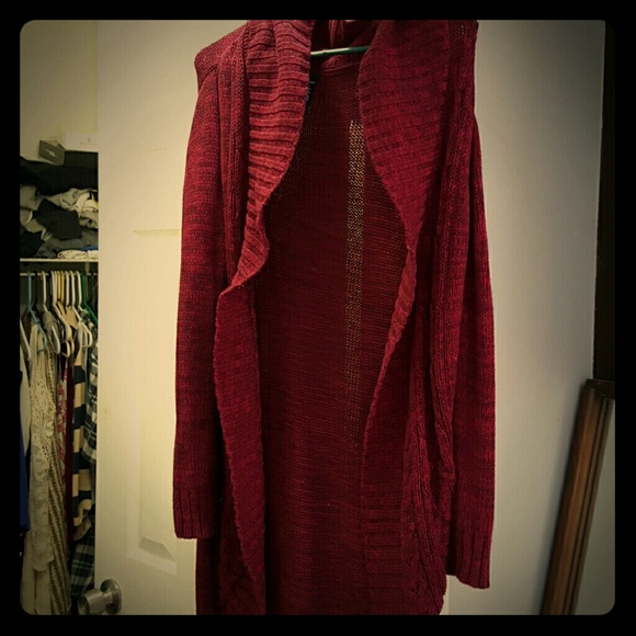 Long thick sweater cardigan