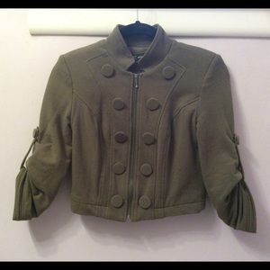 INC Cropped Military Style Jacket XS