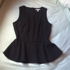 Black forever 21 peplum top Size: M
