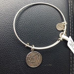 Silver because I love you Alex and Ani bangle