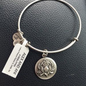 Silver lotus peace petals Alex and Ani bangle
