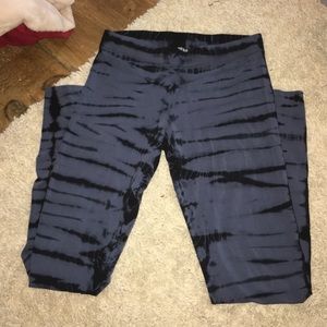 Express blue & black tie dye leggings