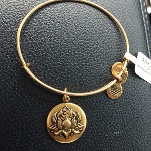 Gold Lotus peace petals Alex and Ani bangle
