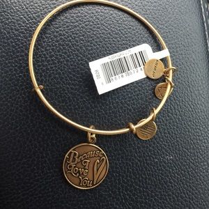 Gold because I love you Alex and Ani bangle