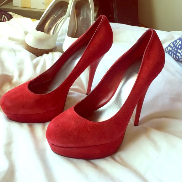 Red Platform Heel Pump - Picture 1 of 1