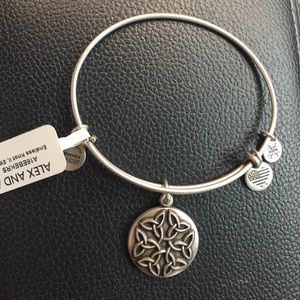 Silver endless knot Alex and Ani bangle