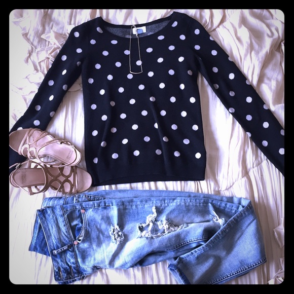 Old Navy Sweaters - Polka dot sweater
