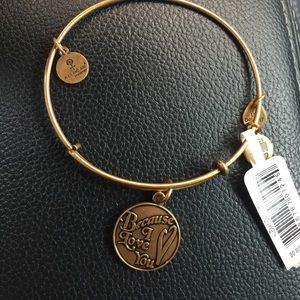 Gold because I love you Alex and Ani bangle