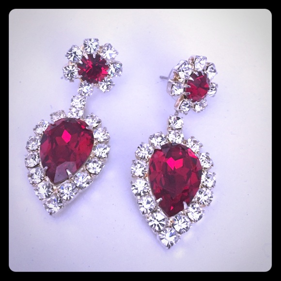 Beautiful ruby earrings