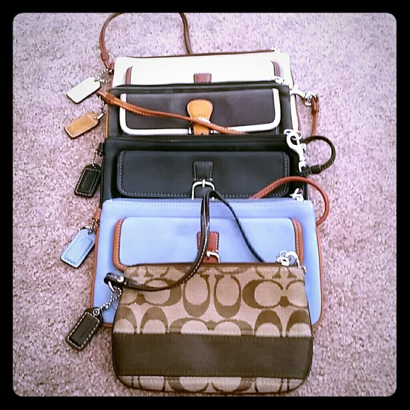 Auth. Coach Wristlets (Light Blue & Cream-Sold)