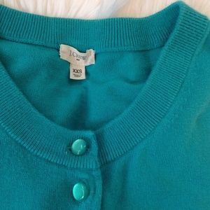 J.CREW teal cardigan