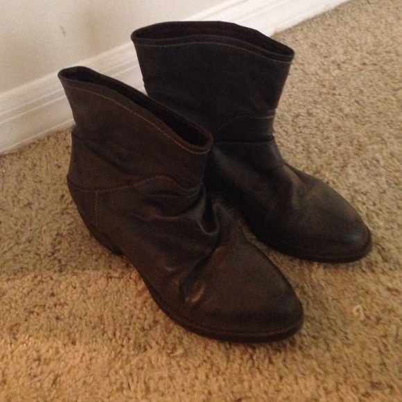 Dark gray western booties