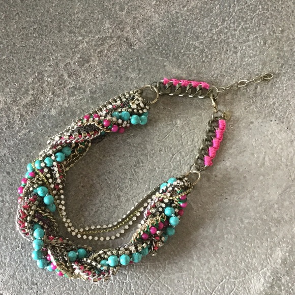 Stella and Dot Braided Mixed Media Necklace