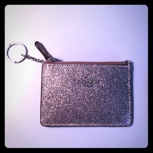 Coach gold glitter Card holder