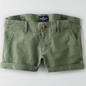 American Eagle Green Midi Shorts