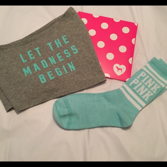 PINK Victoria's Secret Other - VS PINK Let The Madness Begin Boyshort & Socks 💕