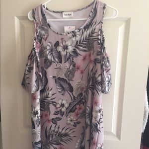 Cold shoulder floral dress