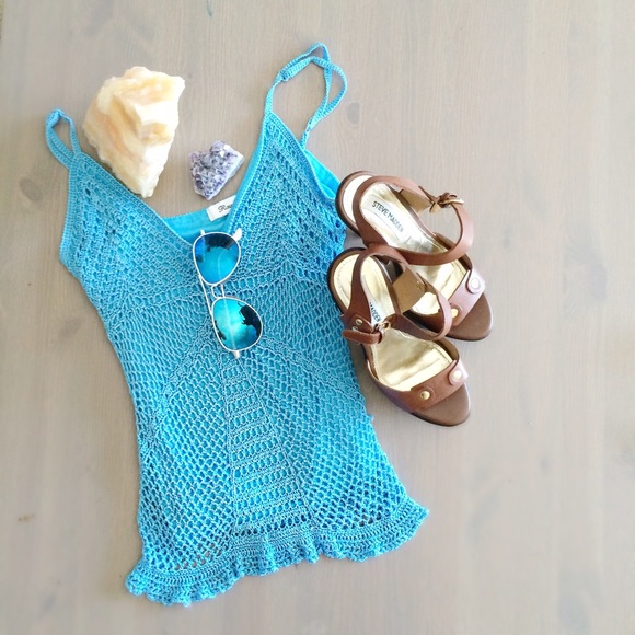 Rave Tops - Boho Blue Tank Top
