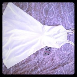 Brand new white skater dress with cute back!