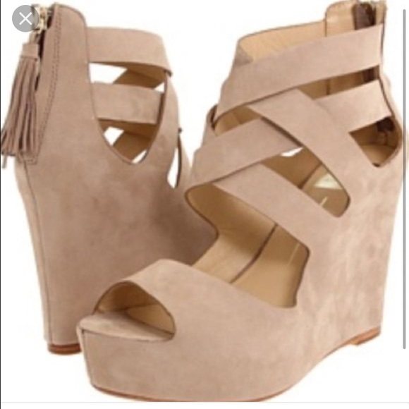 Nude suede Dolce Vita wedges