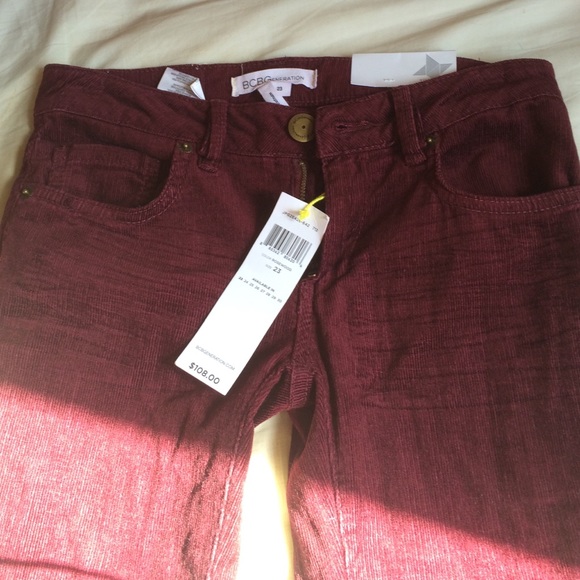 BCBG burgundy bell bottoms size 23
