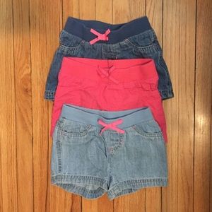 Three Pairs of 2T Toddler Girl Shorts