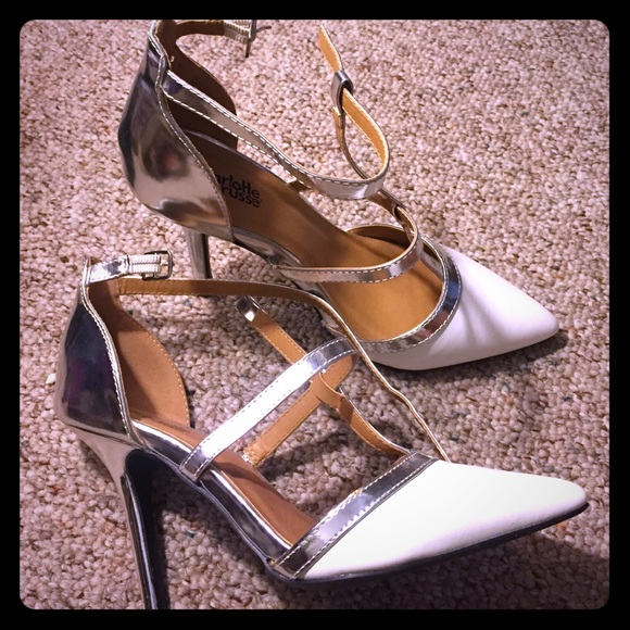Silver and White Charlotte Russe Pumps. NWT.