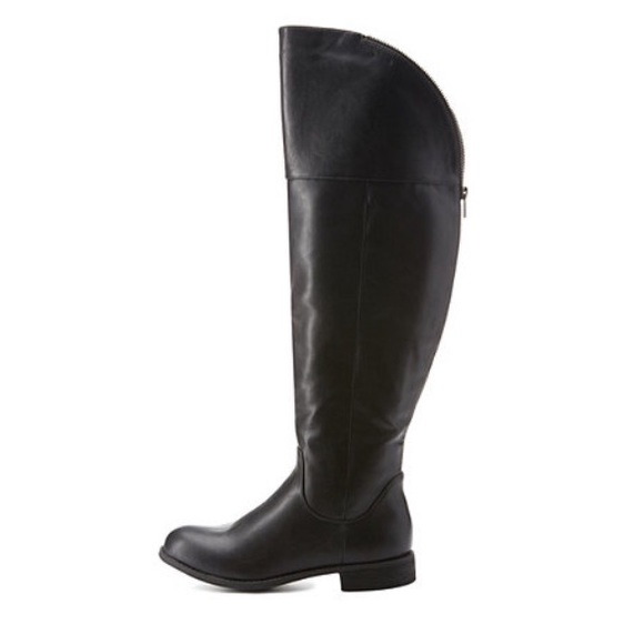 Charlotte Russe Shoes - Black Over the Knee Boots