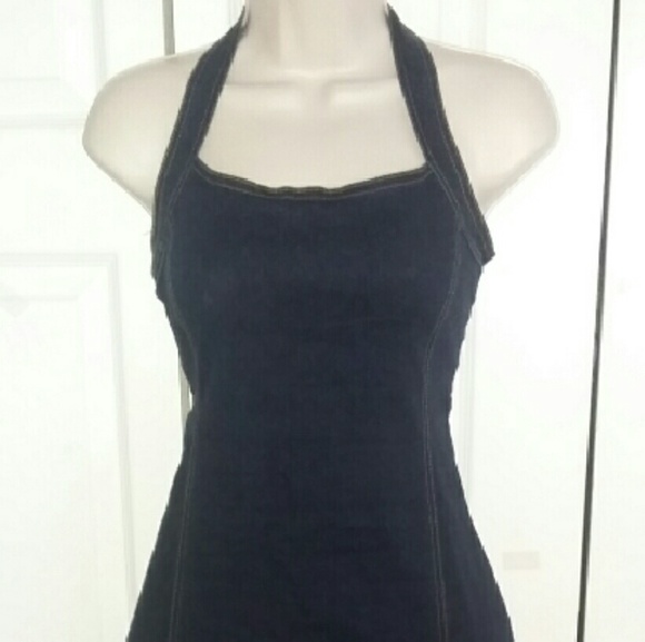 Denim Halter Dress