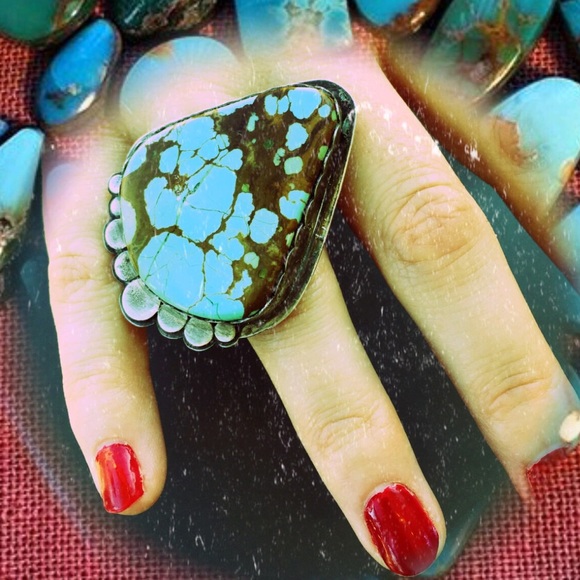 Native Jewelry - 💙Big Sterling Silver&Turquoise Ring💙
