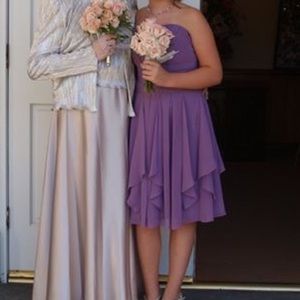 Purple short cocktail dress