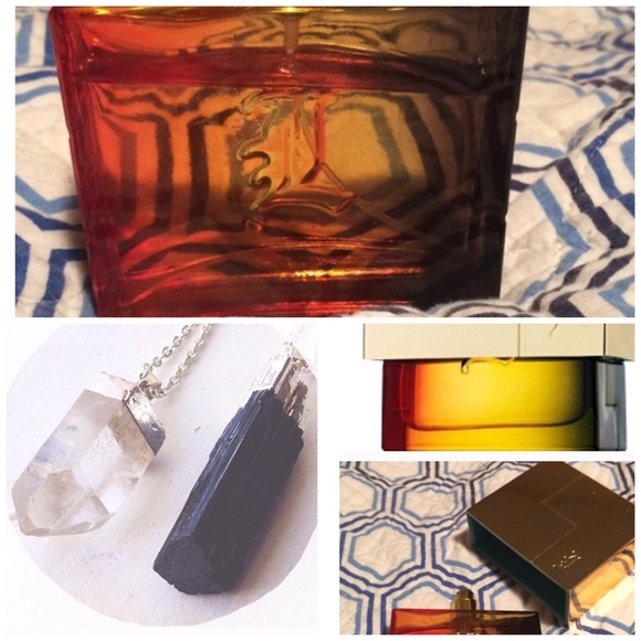 Bundle L perfume & crystal necklaces