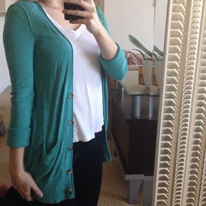 Mossimo supply co. LS cardigan in teal!