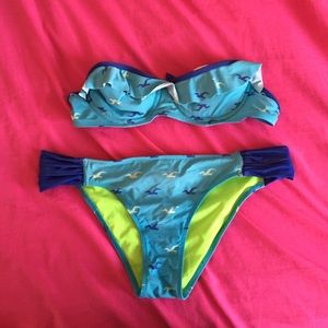 Hollister Logo Print Bathing Suit