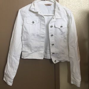 Distressed cropped jacket